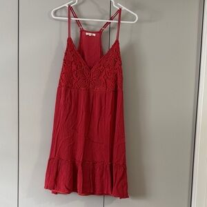 Maurices Crimson Lace Mini Dress